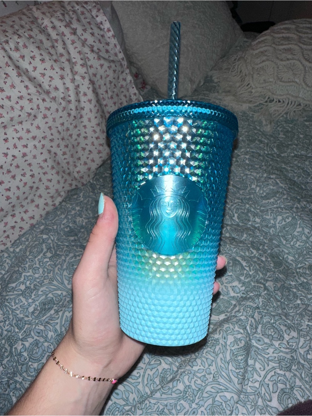 Starbucks Tumbler Cup with Straw Blue Ombre